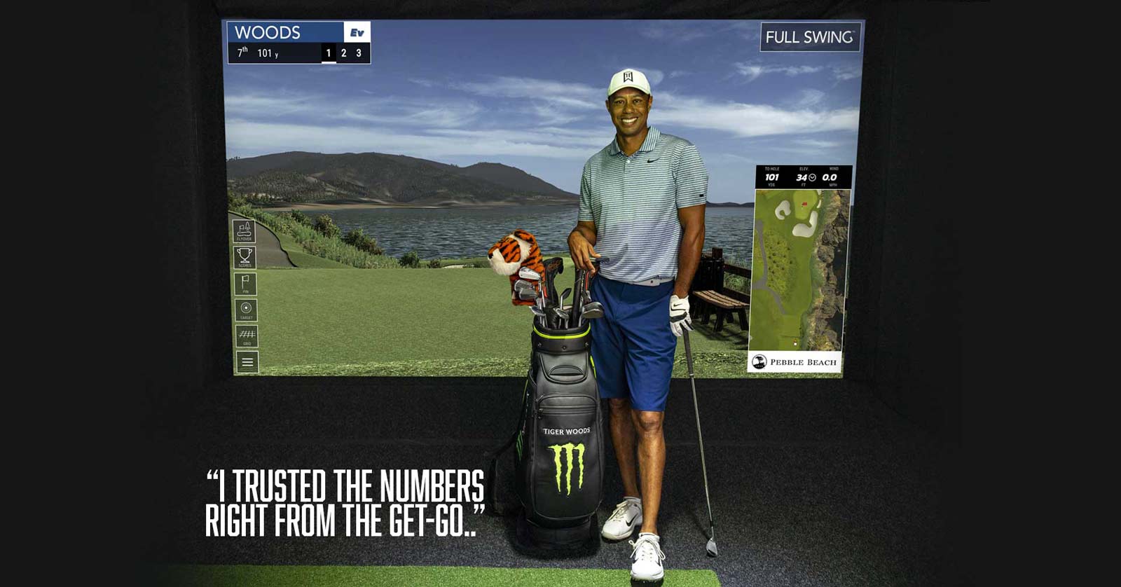 Tiger Woods with Full Swing Golf Simulator